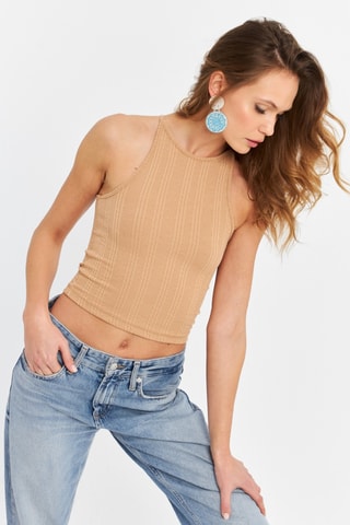 Crop top - Camel