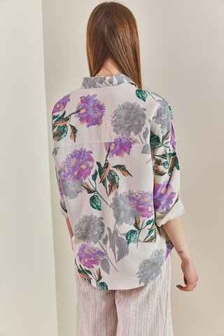 Chemisier en lin - Violet