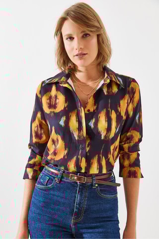 Chemisier - Noir et orange