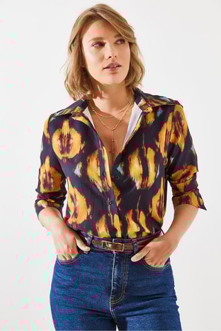 Chemisier - Noir et orange