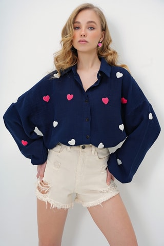 Chemisier - Bleu marine