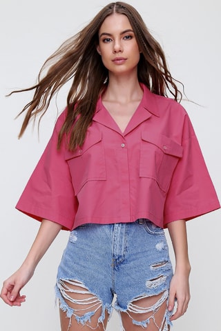 Chemisier court - Vieux rose