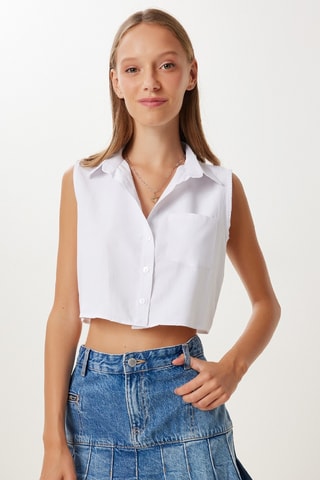 Chemisier court - Blanc
