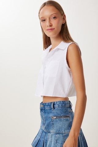 Chemisier court - Blanc