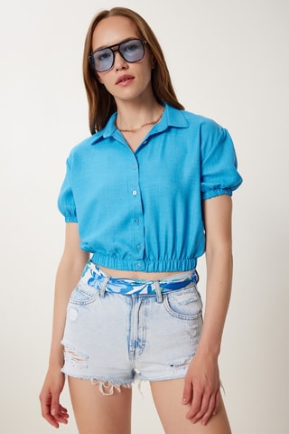 Chemisier en lin - Ciel