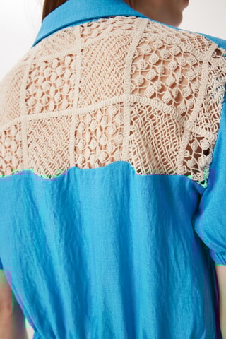 Chemisier en lin - Ciel