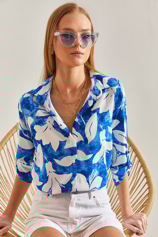 Chemisier - Bleu électrique