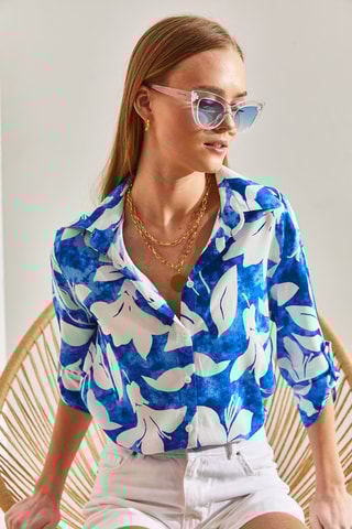 Chemisier - Bleu électrique