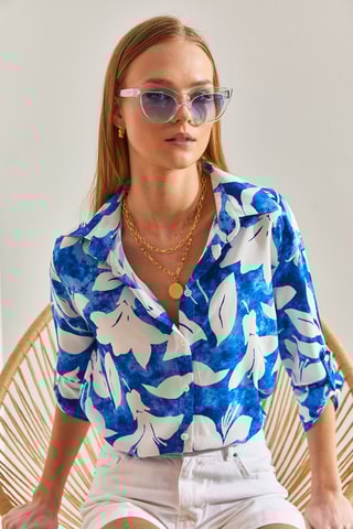 Chemisier - Bleu électrique