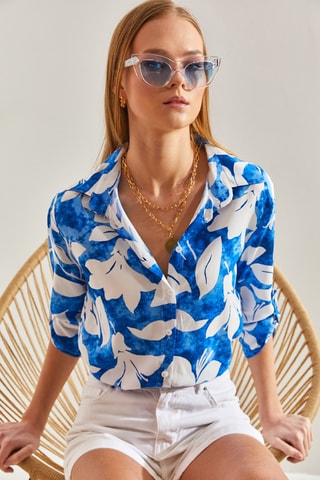 Chemisier - Bleu électrique