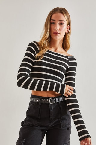 Crop top - Noir et blanc