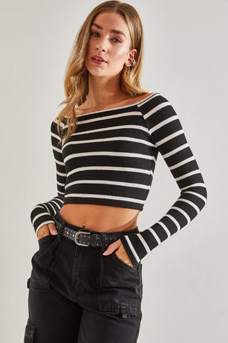Crop top - Noir et blanc