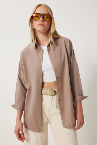 Chemisier oversize - Taupe