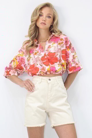 Chemisier court - Corail