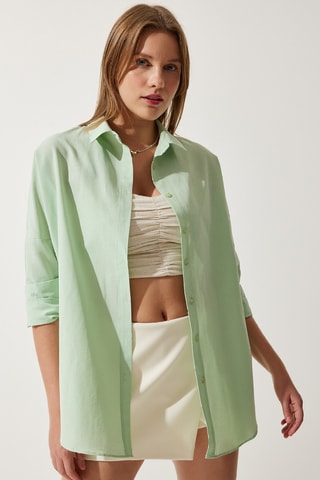 Chemisier oversize - Vert d’eau