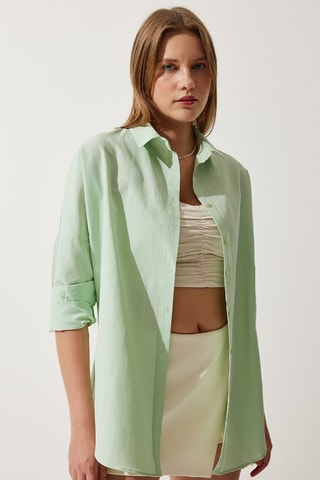 Chemisier oversize - Vert d’eau