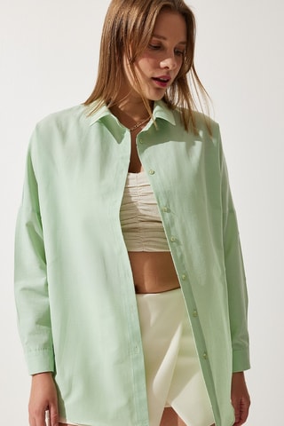 Chemisier oversize - Vert d’eau