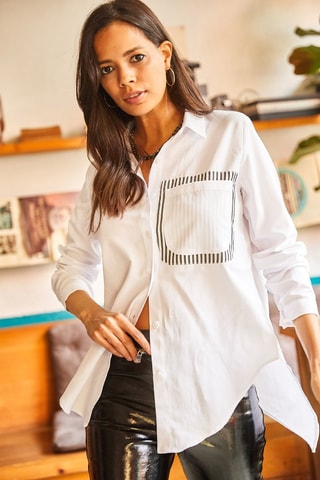 Chemisier oversize - Blanc