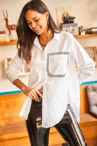 Chemisier oversize - Blanc