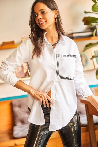 Chemisier oversize - Blanc