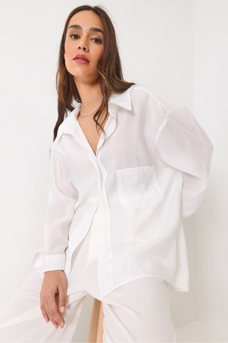 Chemisier oversize - Blanc
