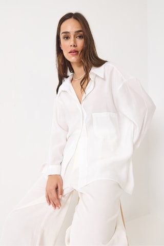 Chemisier oversize - Blanc