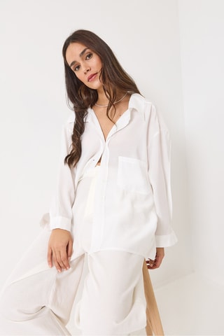 Chemisier oversize - Blanc