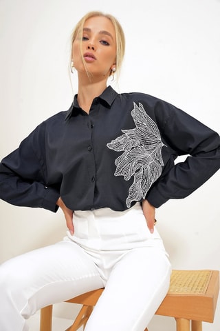 Chemisier oversize - Noir