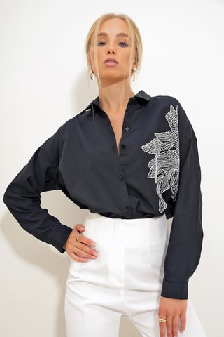 Chemisier oversize - Noir