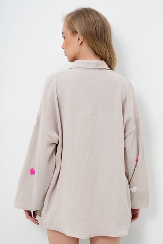 Chemisier oversize - Beige