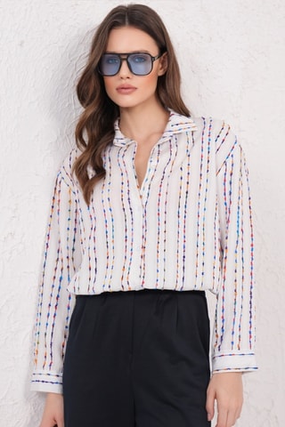 Chemisier oversize - Blanc