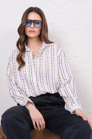 Chemisier oversize - Blanc