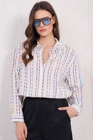 Chemisier oversize - Blanc