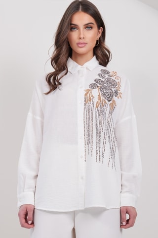 Chemisier en lin - Ecru