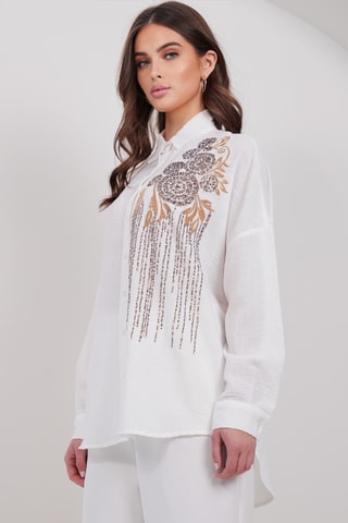 Chemisier en lin - Ecru