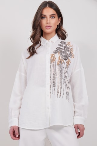 Chemisier en lin - Ecru