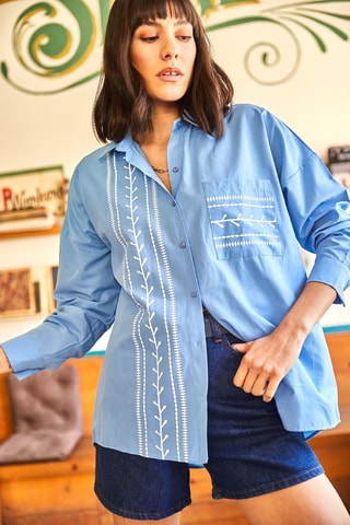 Chemisier - Bleu clair