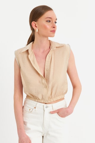 Chemisier court - Beige