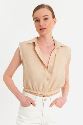 Chemisier court - Beige