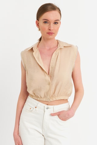 Chemisier court - Beige