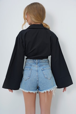 Chemisier noué - Noir