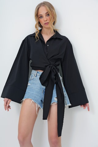 Chemisier noué - Noir