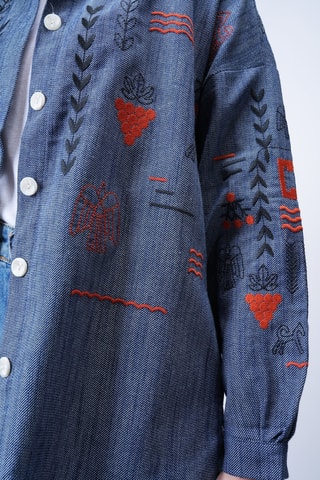 Chemisier - Bleu cobalt