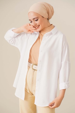 Chemisier oversize - Blanc