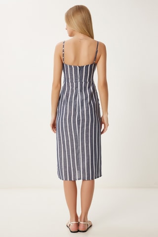 Robe droite - Bleu marine chiné