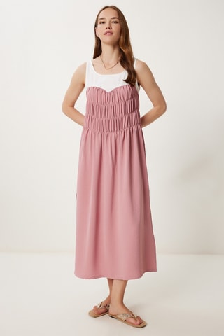 Robe midi - Bleu cobalt