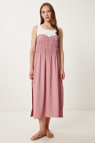 Robe midi - Bleu cobalt