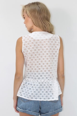Chemisier en broderie anglaise - Blanc