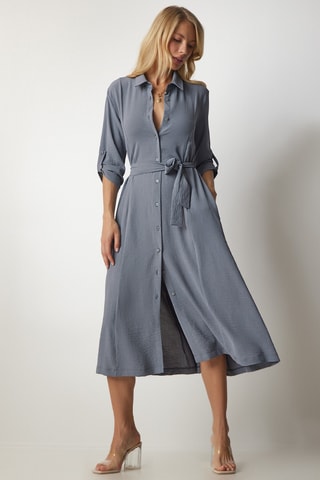 Robe chemise - Gris