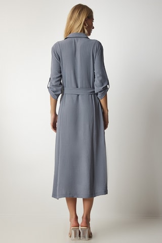 Robe chemise - Gris